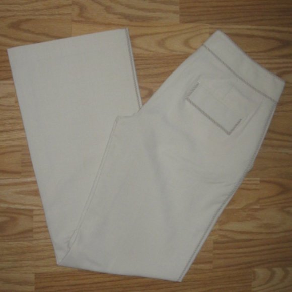 Express Design Studio Correspondent Cream Pants - Picture 1 of 6